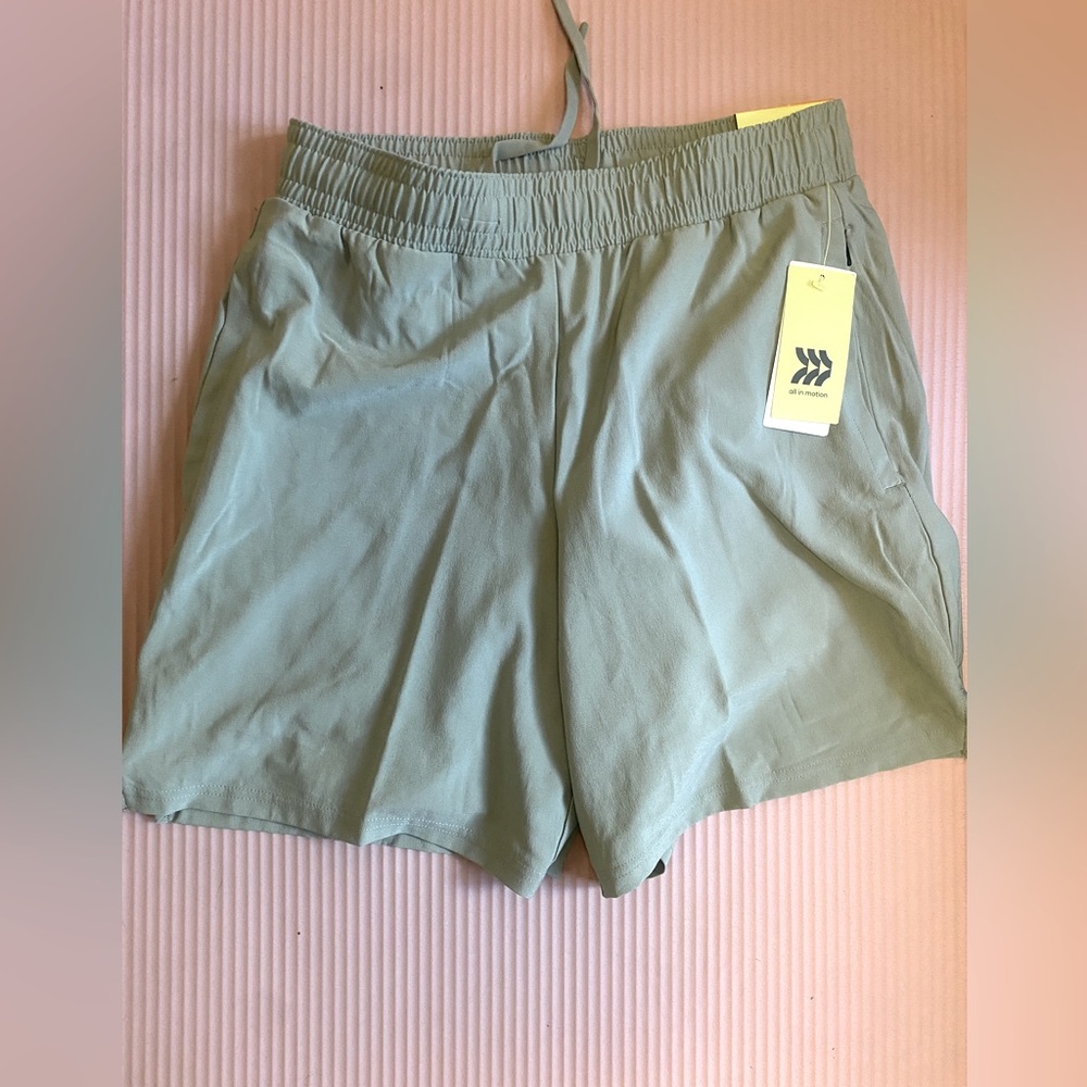 NWT all in motion any sport short     color: light green Size S